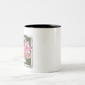 3D Schattige eekhoorn met omhulling op ventilator Tweekleurige Koffiemok (Center)