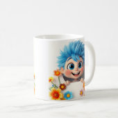 3D schattige jongens mok wrap, 3D mok wrap ontwerp (Voorkant rechts)