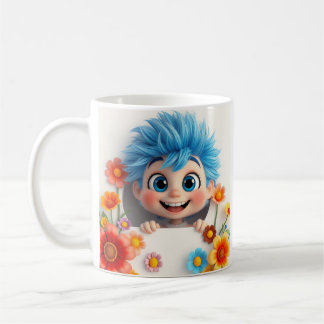 3D schattige jongens mok wrap, 3D mok wrap ontwerp