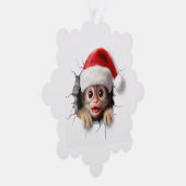 3D Schattige Monkey Ornament Kaart (Rechts)