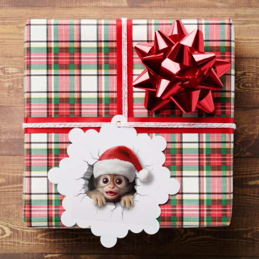 3D Schattige Monkey Ornament Kaart (Insitu (Geschenk))