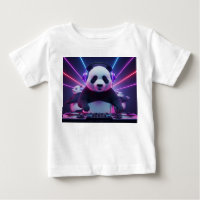 3D Schattige Panda-DJ in Neon Nachtclub