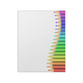 3D schattige regenboogcrayons Notitieblok (Linkerzijde)