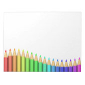 3D schattige regenboogcrayons Notitieblok (Voorkant)