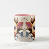 3D Schattigee Baby Deer Hot Cocoa Koffiedieren Tweekleurige Koffiemok (Center)