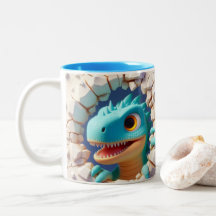 3D Schattigee Baby Dinosaurus Hot Cocoa Coffee Ani