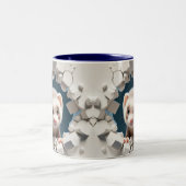 3D Schattigee Baby Ferret Hot Cocoa Koffiedieren Tweekleurige Koffiemok (Center)