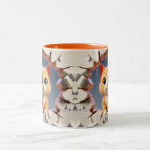 3D Schattigee Baby Kitten Hot Cocoa Koffiedieren Tweekleurige Koffiemok (Center)