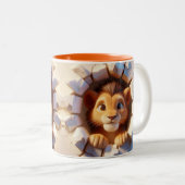3D Schattigee Baby Lion Hot Cocoa Koffiedieren Mok (Voorkant rechts)