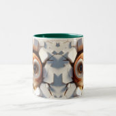 3D Schattigee Baby Uil Hot Cocoa Koffiedieren Tweekleurige Koffiemok (Center)