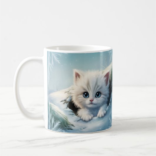 3D Schattigee Cat Coffee Mok Wrap - Hoge kwaliteit (Links)