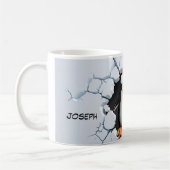 3D Schattigee Pinguïn met Santa Hat Koffiemok (Links)