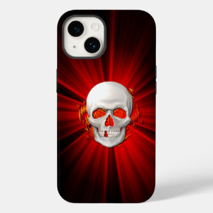 3D schedel in gloeiend vuur Case-Mate iPhone 14 Hoesje