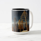 3D Schilderachtig Moonlit Night Forest Mok | Volle (Voorkant rechts)
