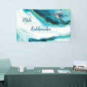 3D Schildpad | Mele Kalikimaka | Kerstmis Spandoek (Beurs)