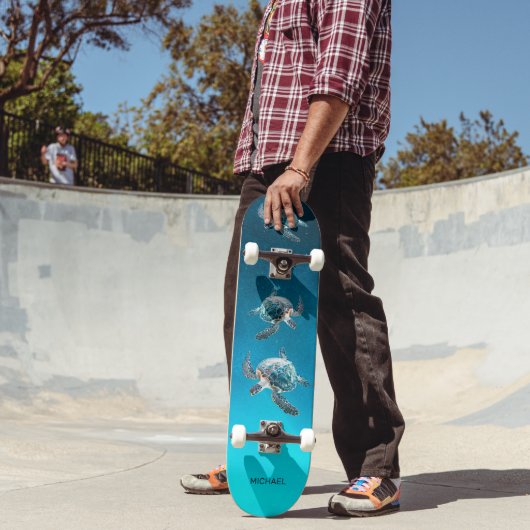 3D schildpadden kust Persoonlijk Skateboard (Buiten 2)
