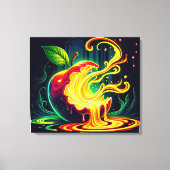 3D Screaming Apple  Canvas Afdruk (Voorkant)