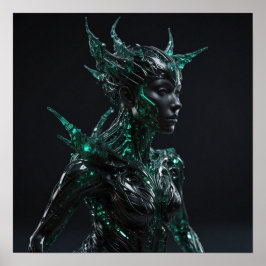 3D Sculptuur Essentie van Kunstmatige Intelligenti Poster