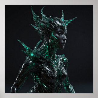 3D Sculptuur Essentie van Kunstmatige Intelligenti Poster