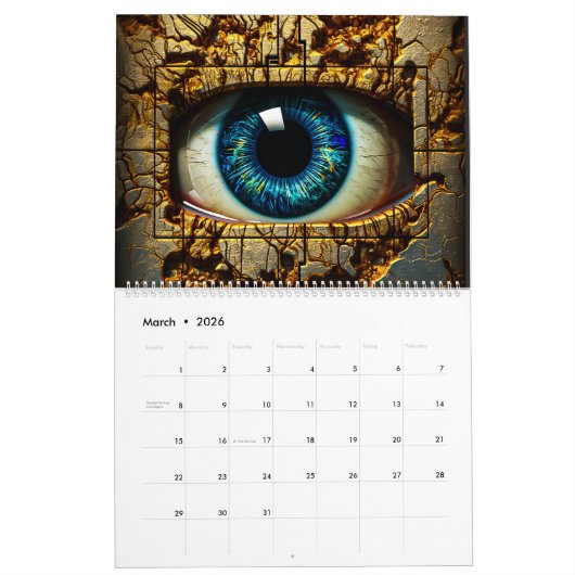 3D-serie Kalender (Mar 2026)