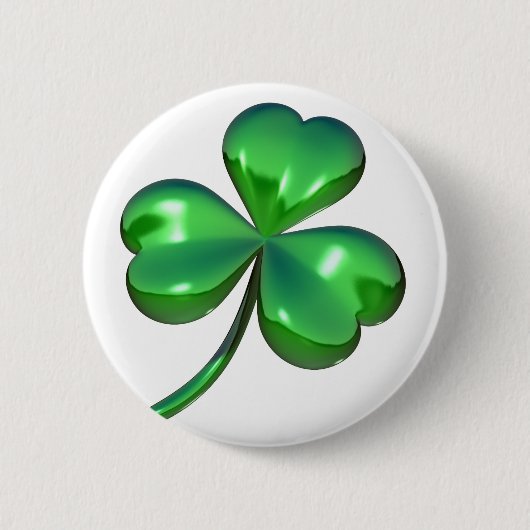 3D Shamrock Ronde Button 5,7 Cm (Voorkant)