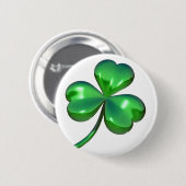 3D Shamrock Ronde Button 5,7 Cm (Voorkant /achterkant)