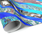 3D Shell ontneemt glanzende interesse Cadeaupapier (Rol Hoek)