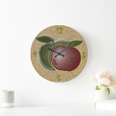 3D Shiny Apples (getextureerd) Wall Clock Grote Klok (Huis)