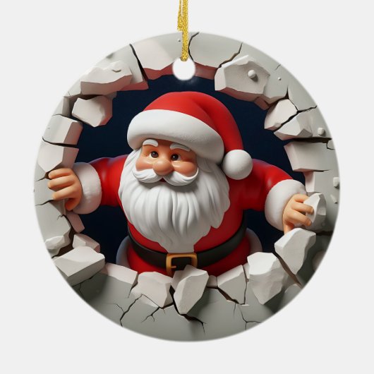 3d Sinterklaas Keramisch Ornament (Achterkant)