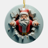 3d Sinterklaas Keramisch Ornament (Voorkant)