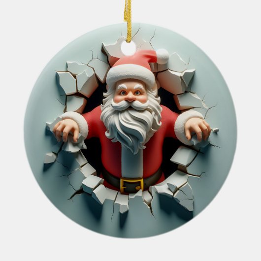 3d Sinterklaas Keramisch Ornament (Achterkant)