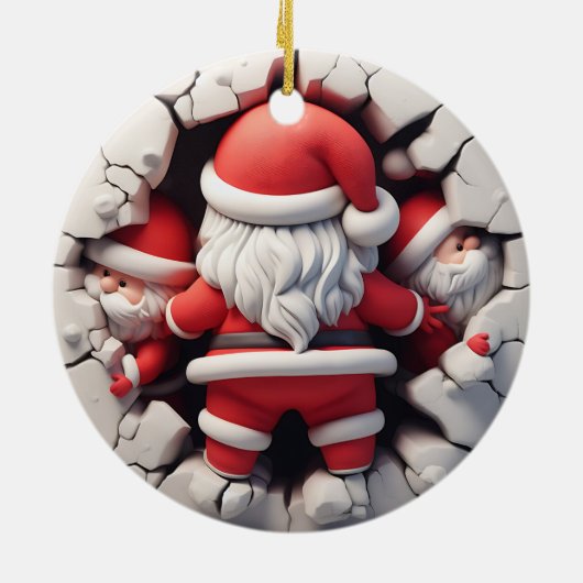 3d Sinterklaas Keramisch Ornament (Achterkant)