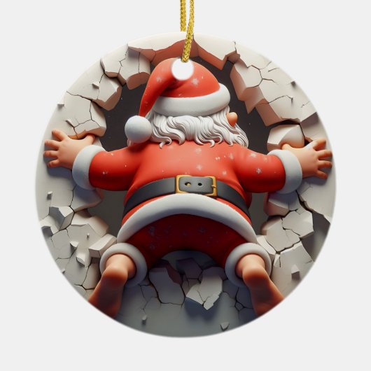 3d Sinterklaas Keramisch Ornament (Voorkant)