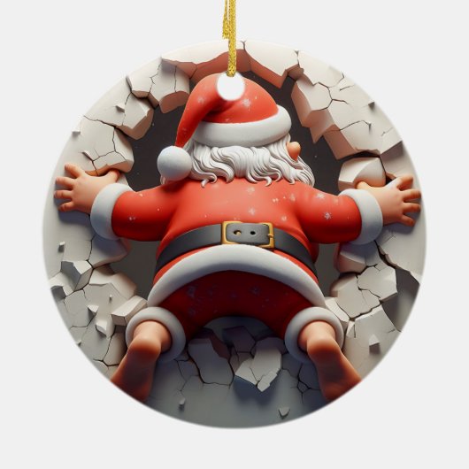 3d Sinterklaas Keramisch Ornament (Achterkant)
