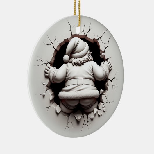 3d Sinterklaas Keramisch Ornament (Rechts)