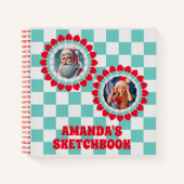 3D Sinterklaas Kerstmis Gepersonaliseerde Kinder F Notitieboek (Voorkant)