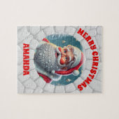 3D Sinterklaas Kerstmis Gepersonaliseerde Kinderen Legpuzzel (Horizontaal)