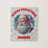 3D Sinterklaas Kerstmis Gepersonaliseerde Kinderen Legpuzzel (Verticaal)