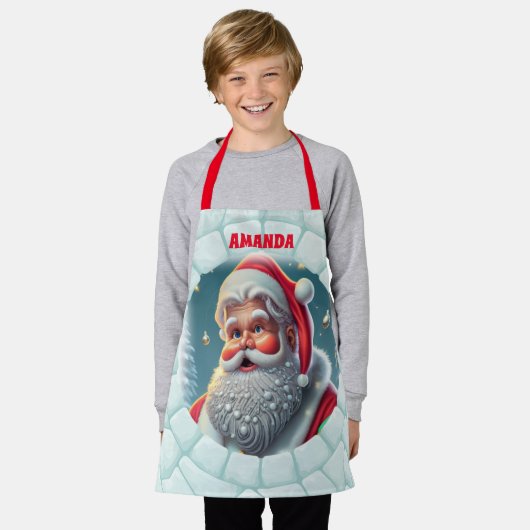 3D Sinterklaas Kerstmis Gepersonaliseerde Kinderen Schort (Gedragen)