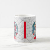 3D Sinterklaas Kerstmis Gepersonaliseerde Naam Vak Koffiemok (Center)