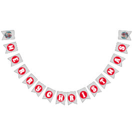 3D Sinterklaas Kerstmis Rode Vakantie Vlaggetjes