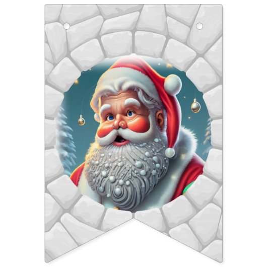 3D Sinterklaas Kerstmis Rode Vakantie Vlaggetjes (Eerste vlag)