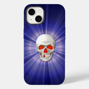 3D Skull - Angel of Death with Fire Eyes Case-Mate iPhone 14 Hoesje