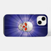 3D Skull - Angel of Death with Fire Eyes iPhone Hoesje (Achterkant horizontaal)