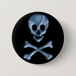 3D SKULL-Button Ronde Button 5,7 Cm