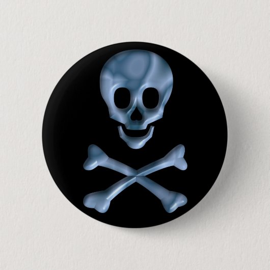 3D SKULL-Button Ronde Button 5,7 Cm (Voorkant)
