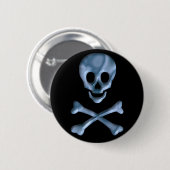 3D SKULL-Button Ronde Button 5,7 Cm (Voorkant /achterkant)