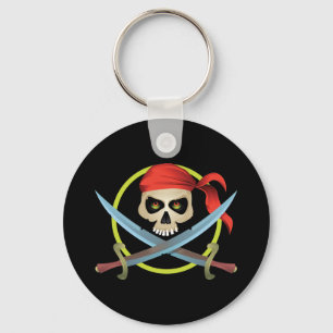 3D Skull en Crossbones Sleutelhanger