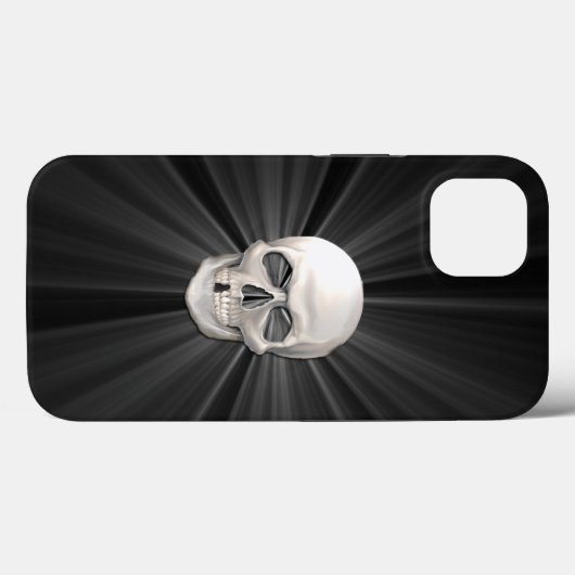 3D Skull Hoesje-Mate iPhone Case (Achterkant (horizontaal))