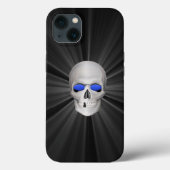 3D Skull Hoesje-Mate iPhone Case (Achterkant)